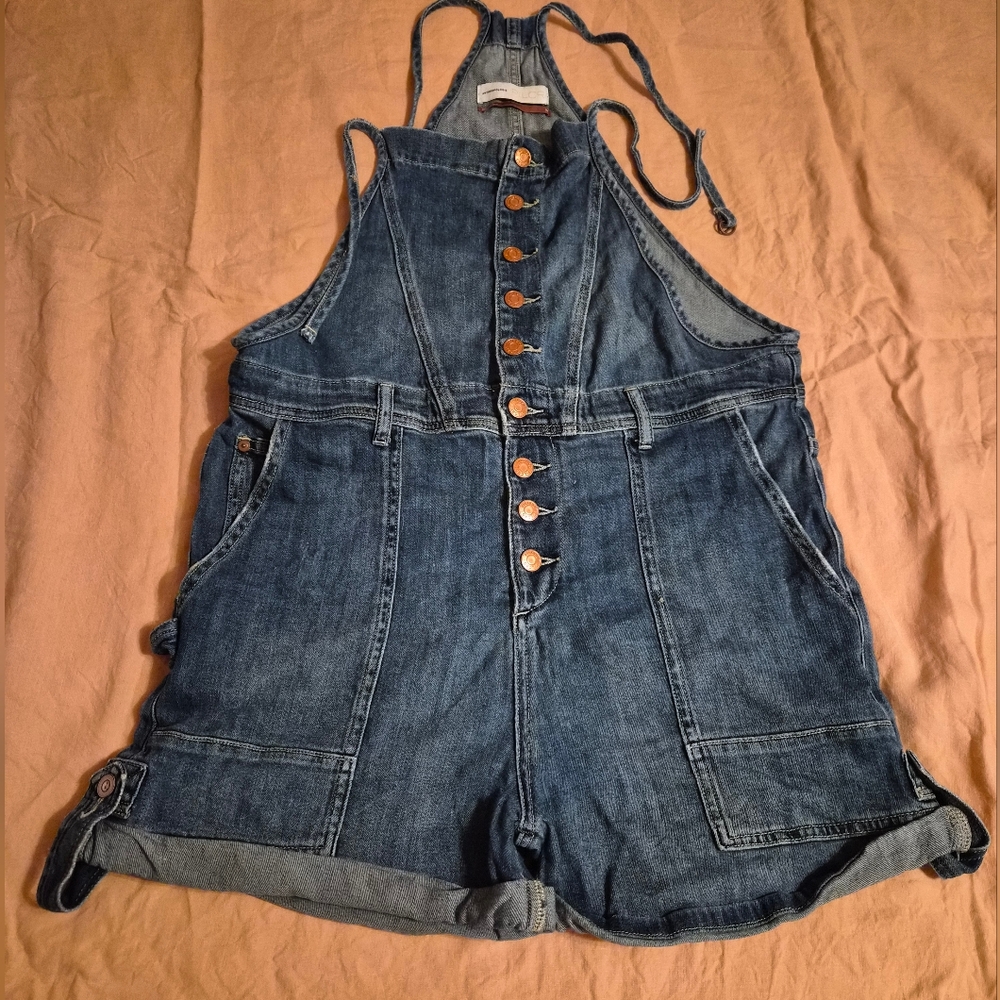 Pilcro Denim Button-Up Romper